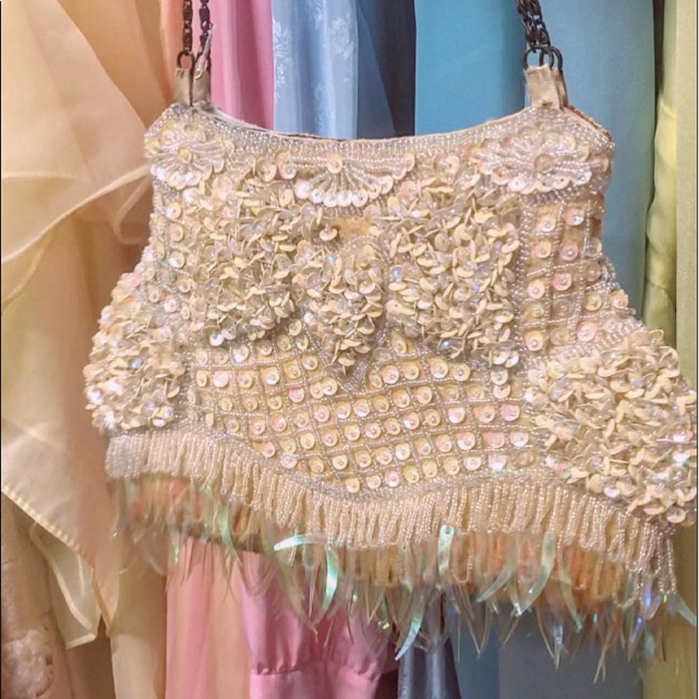 Vintage Mylar Fringe Purse